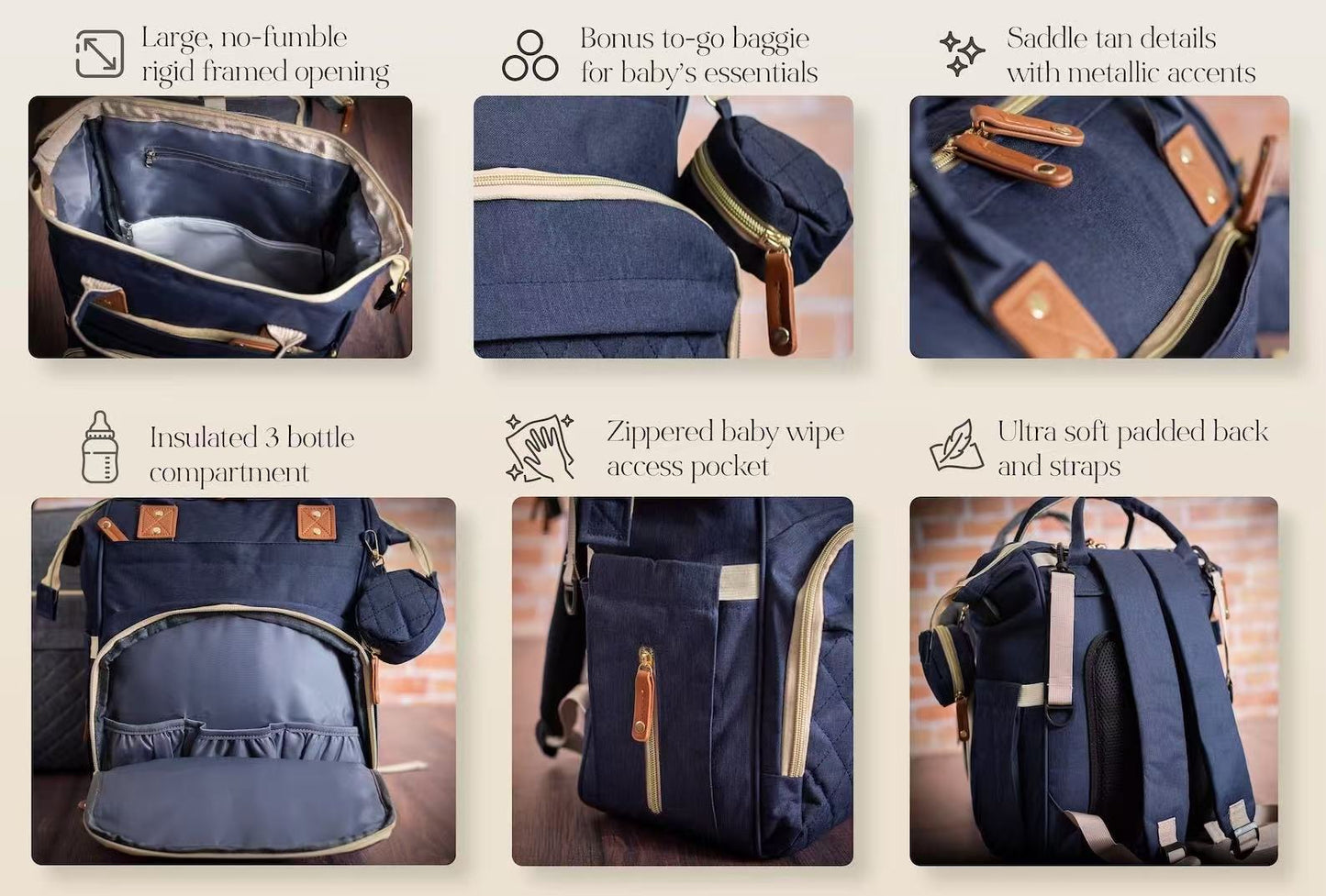 Personalized Diaper Bag Backpack