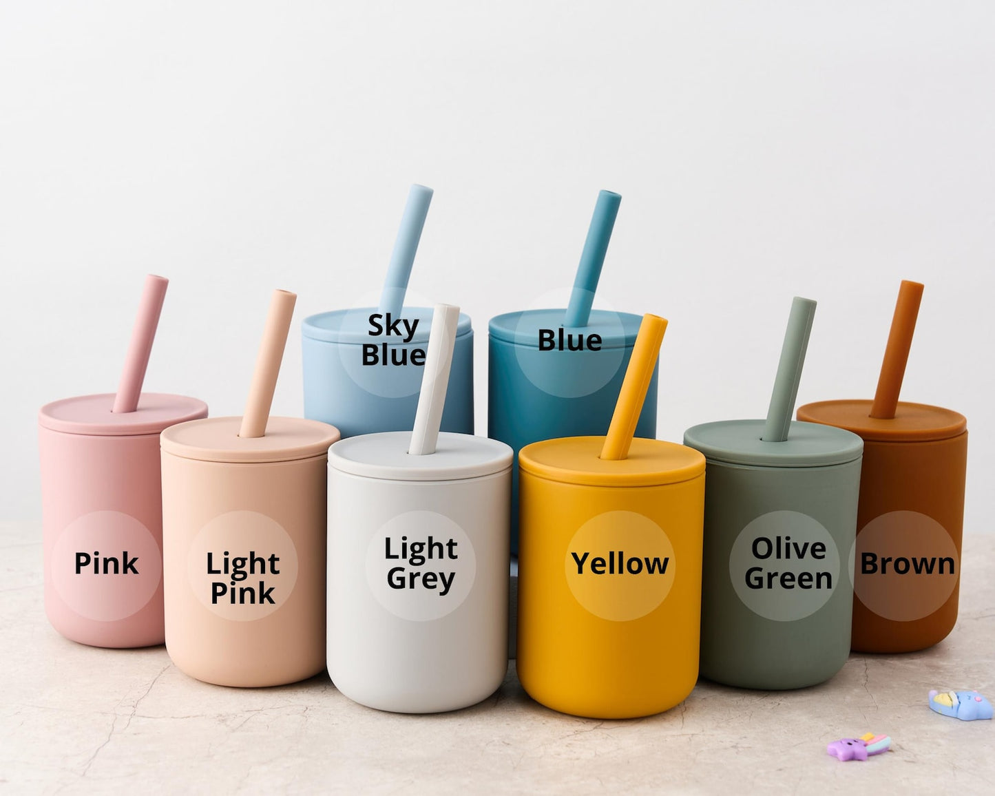 7oz Personalized Baby Straw Cup – Soft, Durable & Spill-Proof