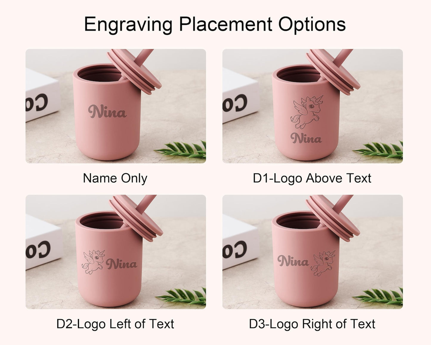 7oz Personalized Baby Straw Cup – Soft, Durable & Spill-Proof