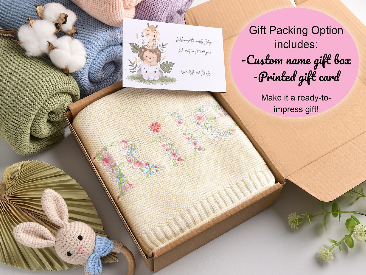 Personalized Embroidered Baby Blanket