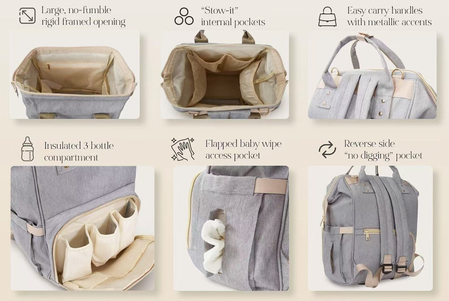 Personalized Diaper Bag Backpack